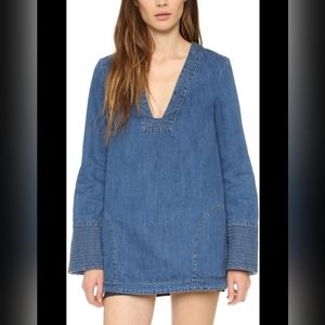 New Free People Dreaming Of Denim Tunic Size Small